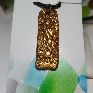 butterfly bronze jewelry necklace pendant handcrafted